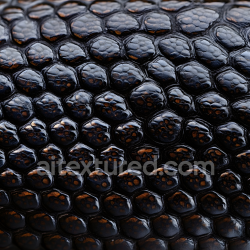 seamless Seamless 3D PBR Reptile Scale Skin Texture with Glossy Black and Brown Detailing texture 8k free download PBR