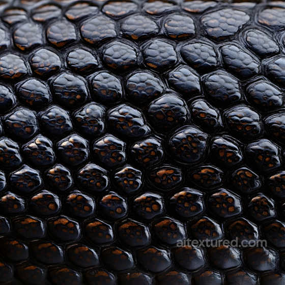 Reptile Scale Skin Texture with Glossy Black and Brown Detailing Skin texture preview