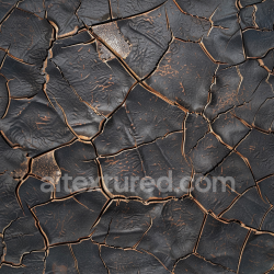 seamless Seamless 3D cracked distressed black leather PBR texture with deep fissures and weathered surface texture 8k free download PBR