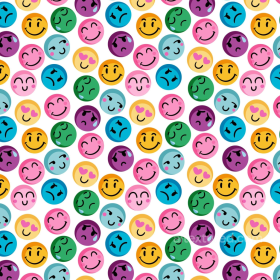 Colorful Happy Face Pattern Seamless Texture Happy Face pattern texture preview