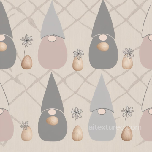 Featuring Pastel Easter Gnomes and Eggs seamless All Easter Digital paper PBR texture