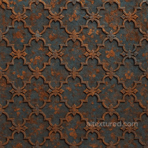 Patterned Corroded Steel Seamless Texture seamless Rust PBR texture