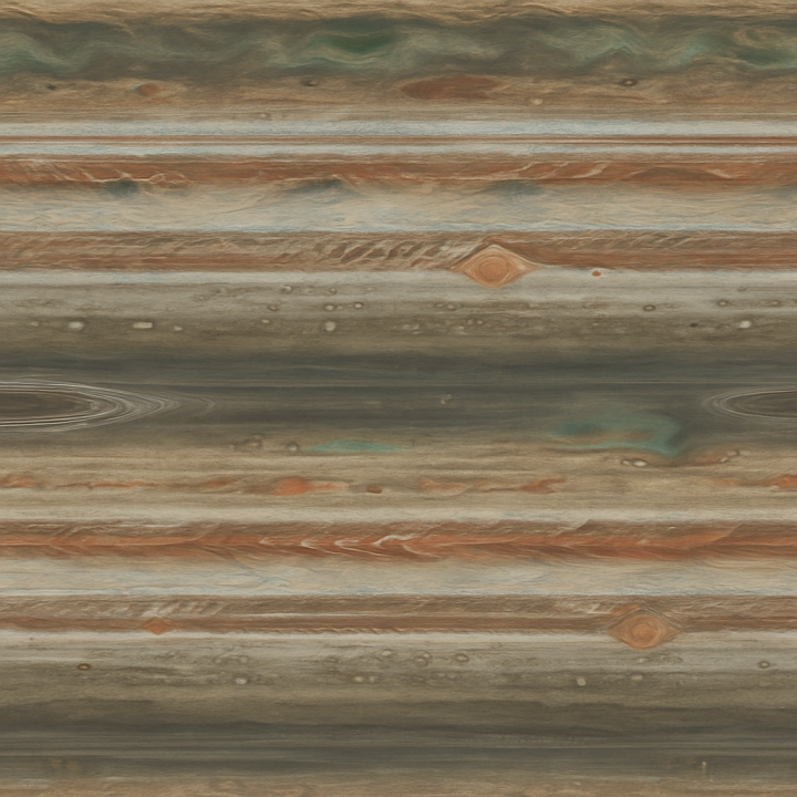 Gaseous Giant Bands With Swirling Gas Accretion Patterns seamless PBR texture preview