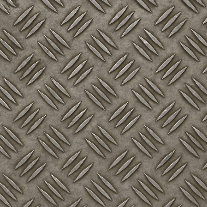 Checkered Tread Plate Diamond Pattern seamless PBR texture preview