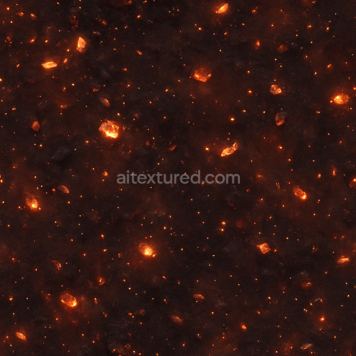 Seamless 3d texture pbr 8k glowing embers with fire ember dust and fire haze