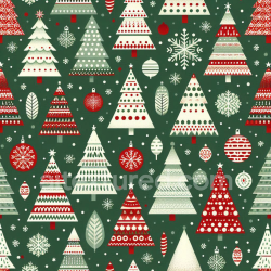 seamless Seamless 3D PBR Texture Featuring Festive Christmas Trees & Ornaments texture 8k free download PBR