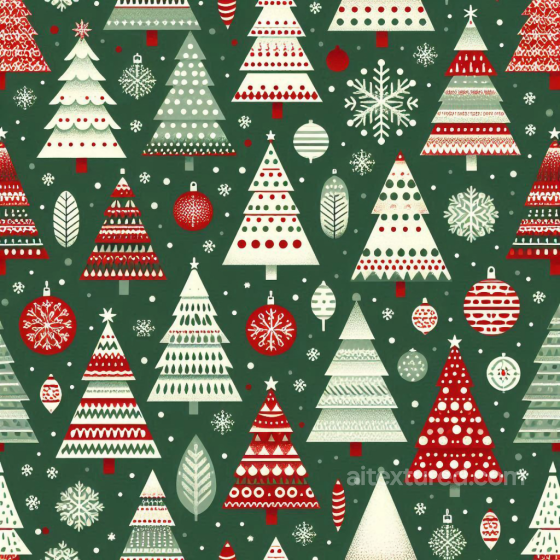 Featuring Festive Christmas Trees & Ornaments All Christmas Digital paper texture preview