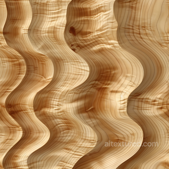 Curved Pine Wood PBR Texture with Natural Grain Patterns Wood texture preview
