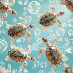 seamless Seamless 3D Inflated Turtle Toy PBR Texture Featuring Transparent Bubbles and Soft Plastic Material texture 8k free download PBR