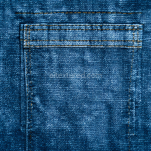 Seamless 3D PBR Denim Texture with Realistic Worn Pocket Detailing