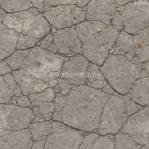 Seamless 3d texture pbr 8k cracked asphalt and broken concrete with road cracks and surface corrosion
