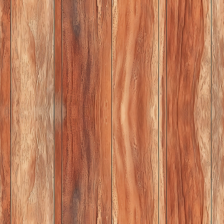 Natural Teak Wood Planks with Warm Grain Patterns seamless PBR texture preview