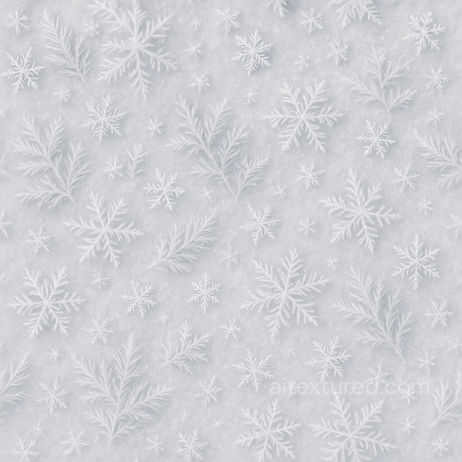 Sparkling Frost Snowflakes Delicate Icy White seamless New Year PBR texture