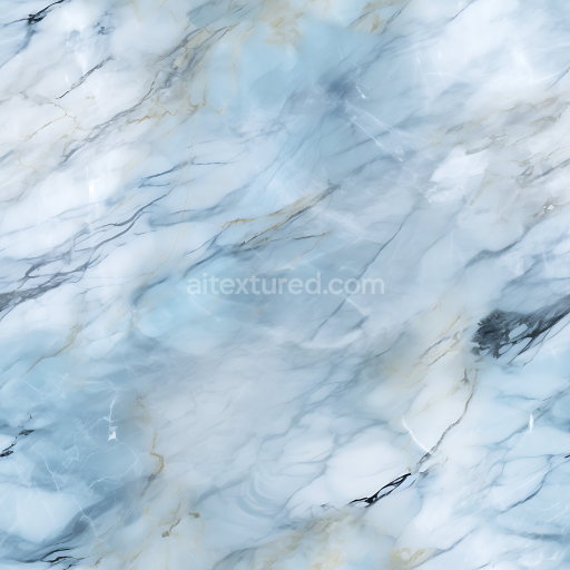 Seamless 3D Blue and Gray Marble Countertop PBR Texture with Subtle Veins