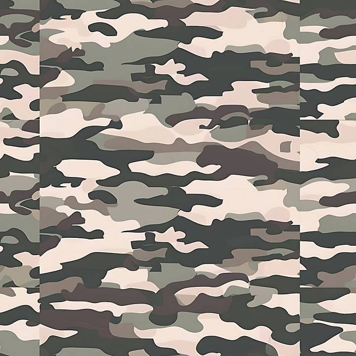 Urban Camouflage with Soft Edge Organic Shapes and Muted Earth Tones seamless PBR texture preview