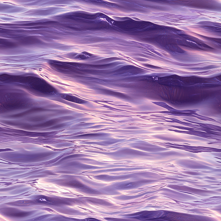 Water with Stylized Purple and Pink Ocean Waves seamless PBR texture preview