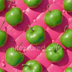 seamless Seamless 3D Inflated Pink Vinyl Panels PBR Texture with Green Puffy Bubbles texture 8k free download PBR