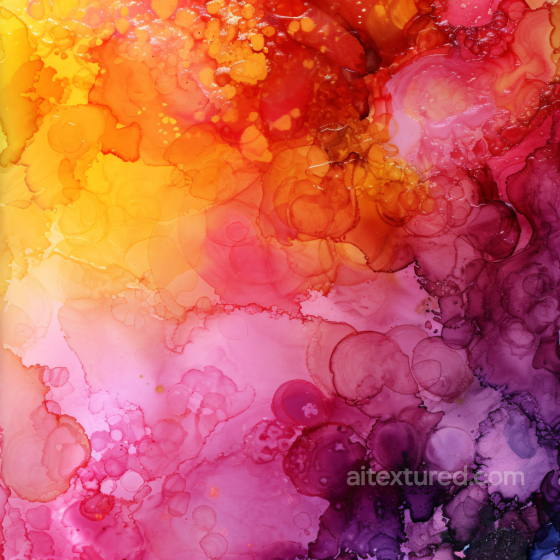 Alcohol Ink PBR Texture Featuring Fiery Orange and Deep Purple Fluid Marbling Alcohol ink texture preview