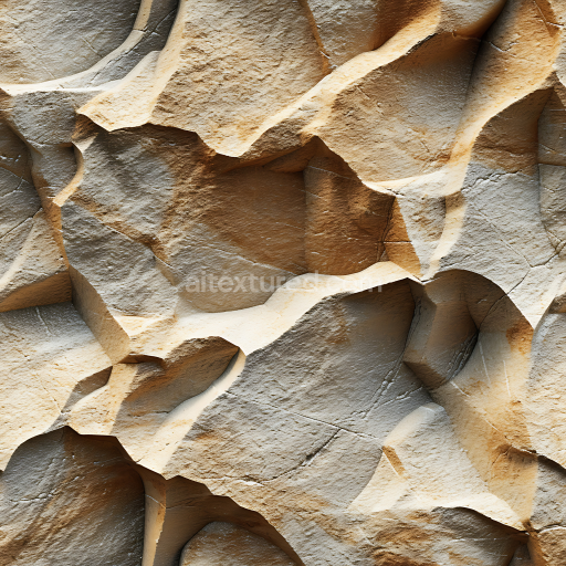 Seamless 3D PBR Weathered Cliff Rock Texture with Natural Erosion and Stratification