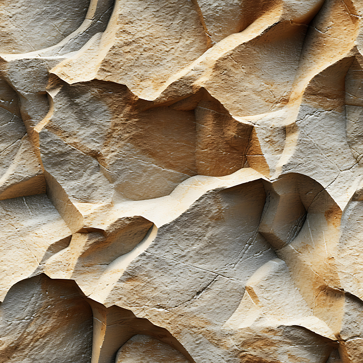 Weathered Cliff Rock with Natural Erosion and Stratification seamless PBR texture preview