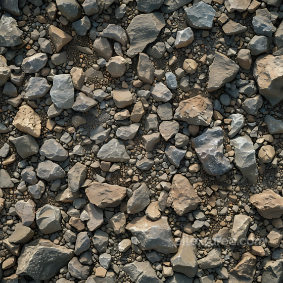Rocky Ground PBR Texture Featuring Varied Pebbles and Stones in Natural Earth Tones Stone texture preview