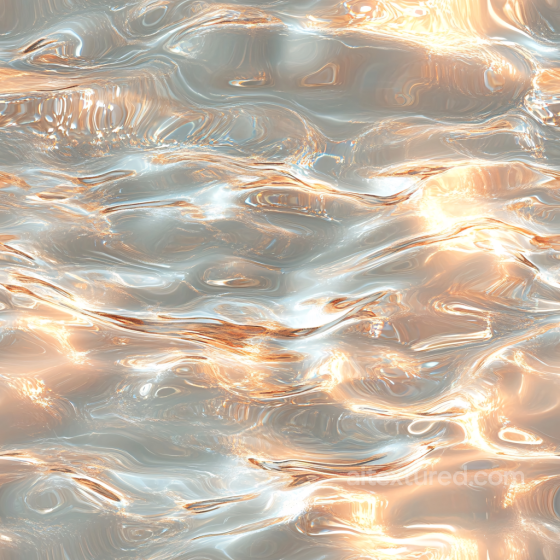 Water Texture of Reflective Liquid Surface with Warm Highlights Water texture preview