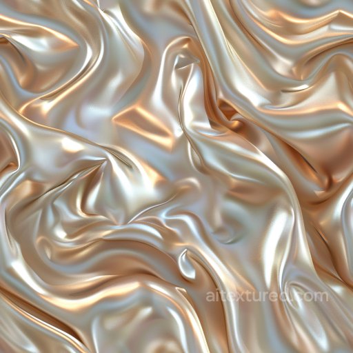Seamless 3D PBR Texture of Glossy Satin Fabric with Smooth Reflective Folds texture preview