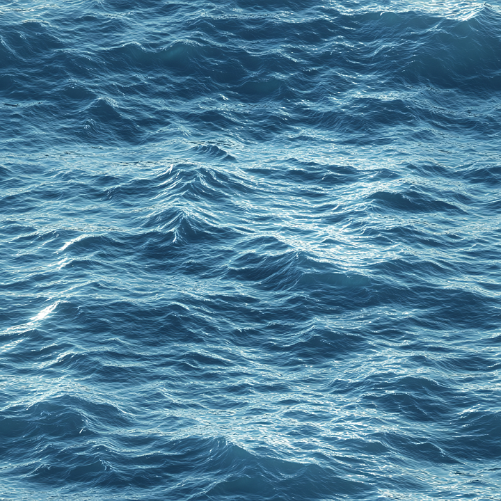 Ocean Surface Water with Realistic Waves and Highlights seamless PBR texture preview