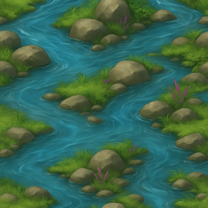 Fantasy Stream seamless PBR texture preview