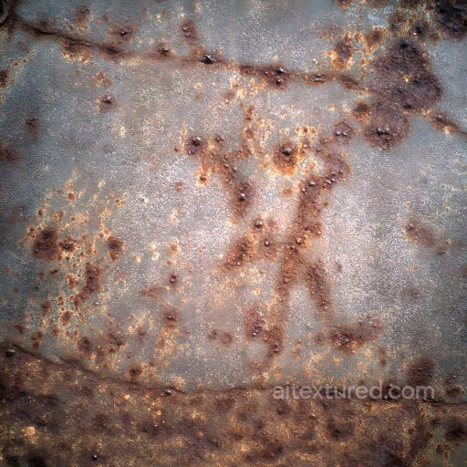 Rusted Metal PBR Texture Featuring Corrosion, Cracks, and Holes seamless Rust PBR texture