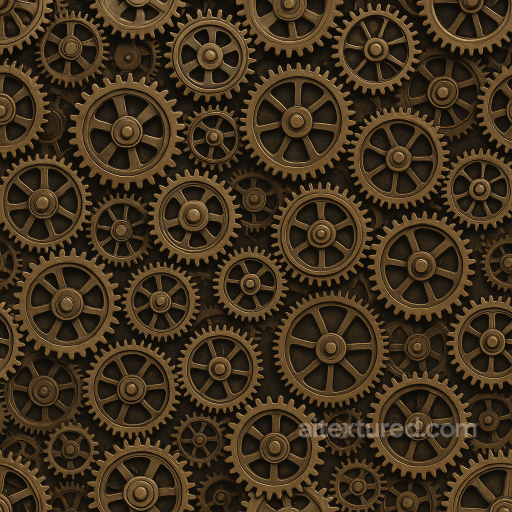 Seamless Water PBR Texture - Steampunk Cogs seamless Water PBR texture
