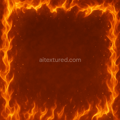 Seamless 3D texture of flaming edges and fire flicker PBR 8K surface