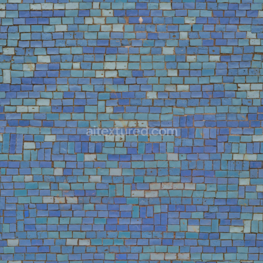 Tiles Blue Seamless Smooth Glossy Patterned Textured Vibrant Decorative Ceramic