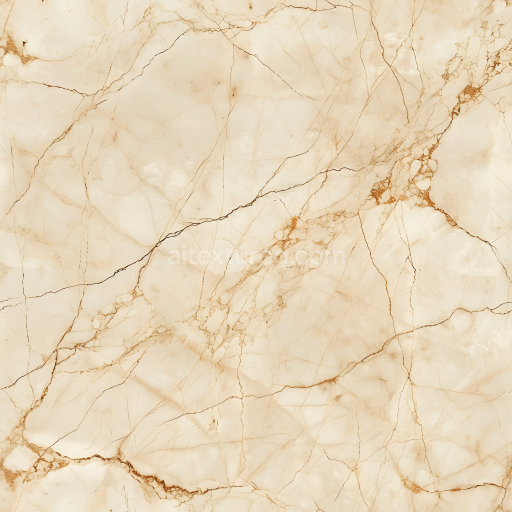 Seamless 3D PBR Crema Marfil Marble Texture with Subtle Golden Veins