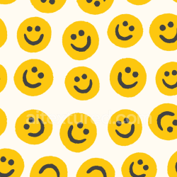 seamless Seamless 3D PBR Texture of Hand-Painted Happy Face Pattern on Fabric texture 8k free download PBR