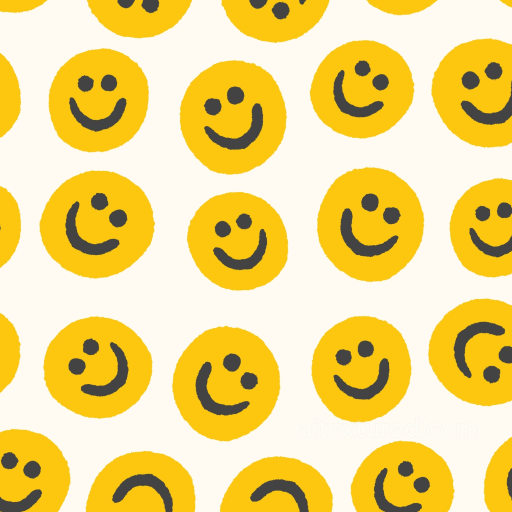 Hand-Painted Happy Face Pattern on Fabric Seamless Texture seamless Happy Face pattern PBR texture