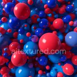 seamless Seamless 3D Inflated PBR Texture of Glossy Red and Blue Inflated Spheres texture 8k free download PBR