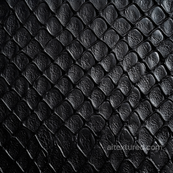 Black Reptile Scale Skin Texture with Glossy, Detailed Scale Pattern Skin texture preview