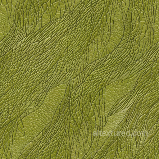 Wrinkled Green Leather PBR Texture with Detailed Grain and Folds seamless Leather PBR texture