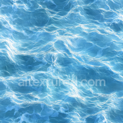 seamless Seamless 3D PBR Texture of Realistic Ocean Surface Water with Subtle Waves and Foam Highlights texture 8k free download PBR