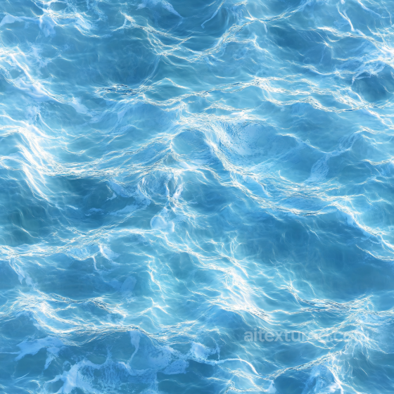 Realistic Ocean Surface Water Seamless Texture with Subtle Waves and Foam Highlights Water texture preview
