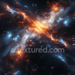 seamless Seamless 3D Space PBR Texture Featuring Glowing Galactic Nebula & Starfield texture 8k free download PBR