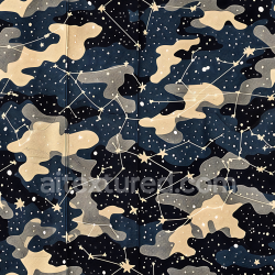 seamless Seamless 3D Celestial Night Camouflage PBR Texture with Constellation Pattern and Dark Blue Tones texture 8k free download PBR