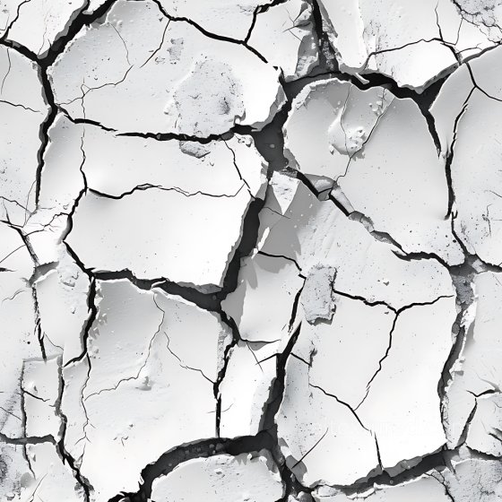 cracked dried earth PBR texture with deep fractures and pale gray tones Cracked & Holes texture preview