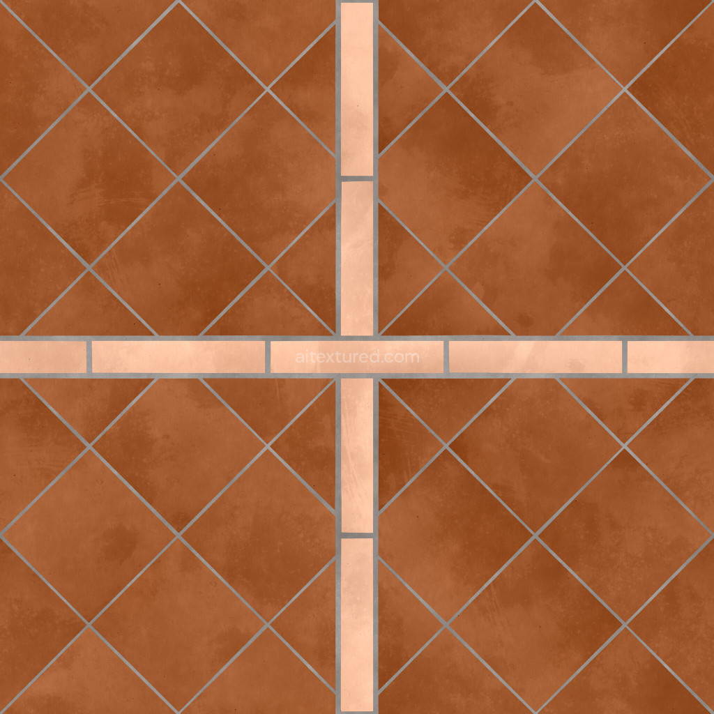 Seamless PBR tile texture in brown color