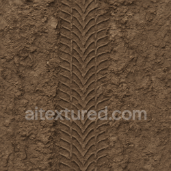 seamless Seamless 3d texture pbr 8k forest trail rubber imprint tire track dirt muddy tire tread muddy trail texture 8k free download PBR
