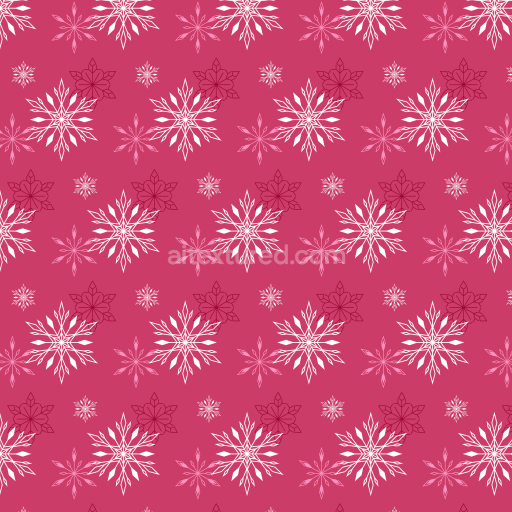 Seamless 3D PBR Texture of Pink Christmas Digital Paper with Snowflake Pattern