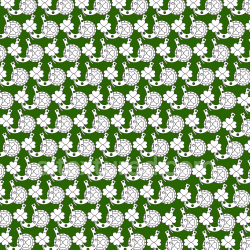 seamless Seamless 3D PBR Texture with St Patrick Lucky Horseshoes and Shamrocks Pattern texture 8k free download PBR