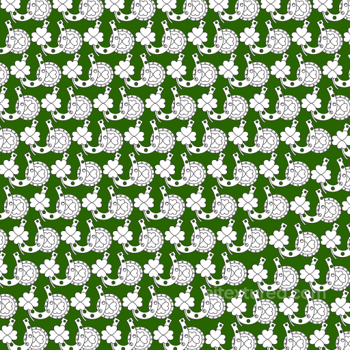 with St Patrick Lucky Horseshoes and Shamrocks Pattern seamless St patrick PBR texture