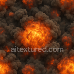 seamless Seamless 3d texture illustrating volatile gases and combustion with fireball in intense 8k pbr detail texture 8k free download PBR